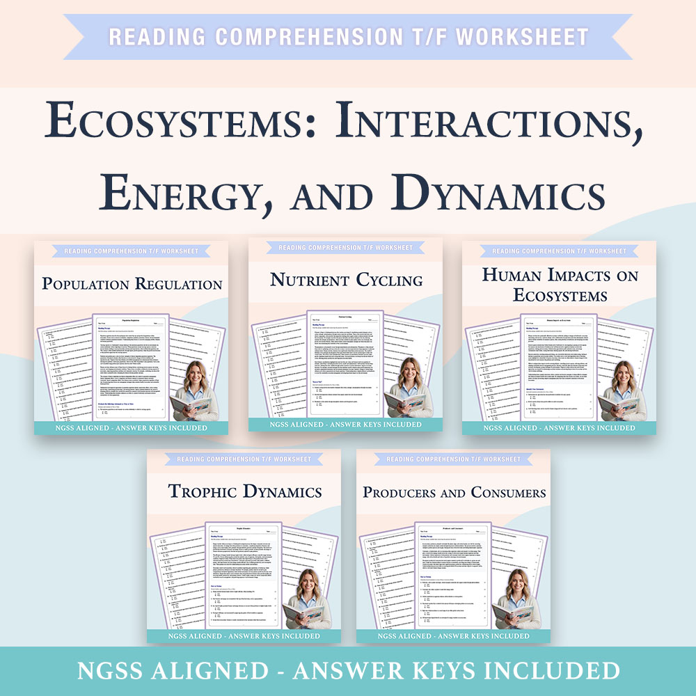 Grade 9 Science | Ecosystem Dynamics & Human Impact Bundle (PDF + Answer Key) — bundle cover
