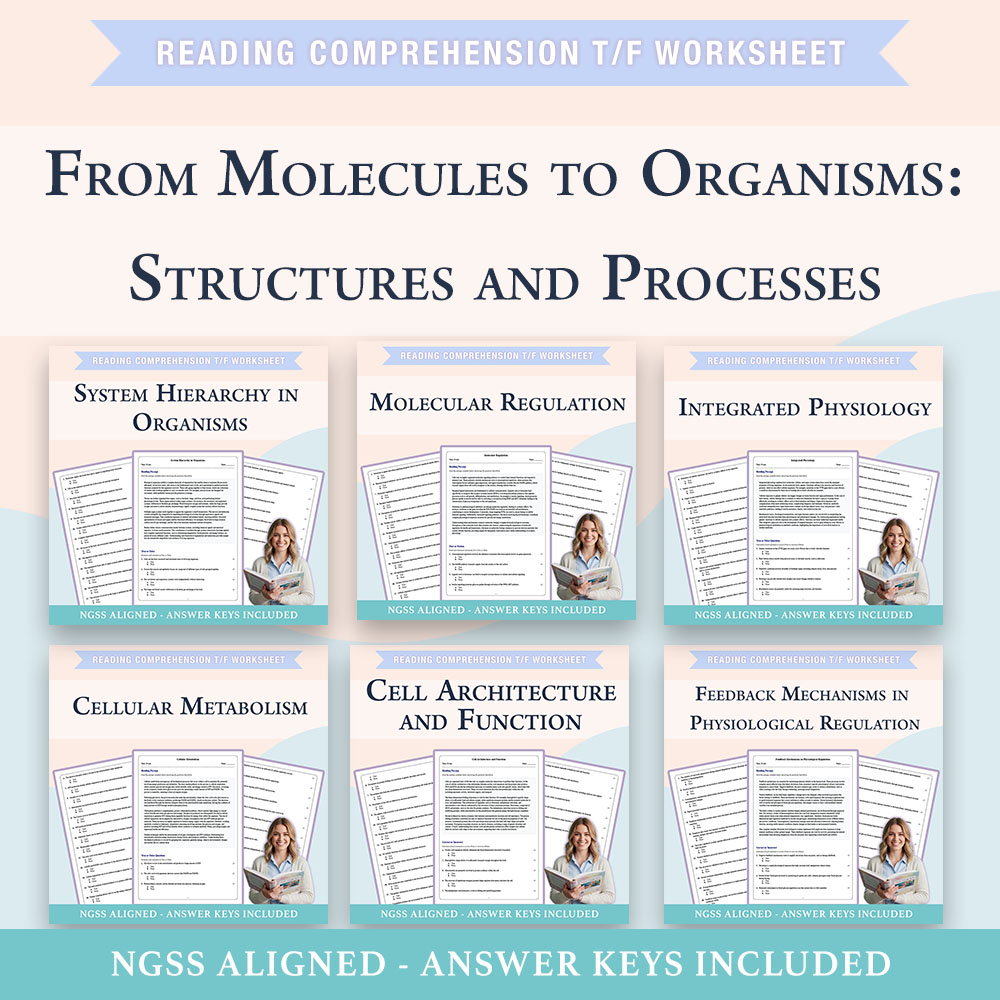 Grade 9 Science | Cellular Functions & Physiology Bundle (PDF + Answer Key) — bundle cover
