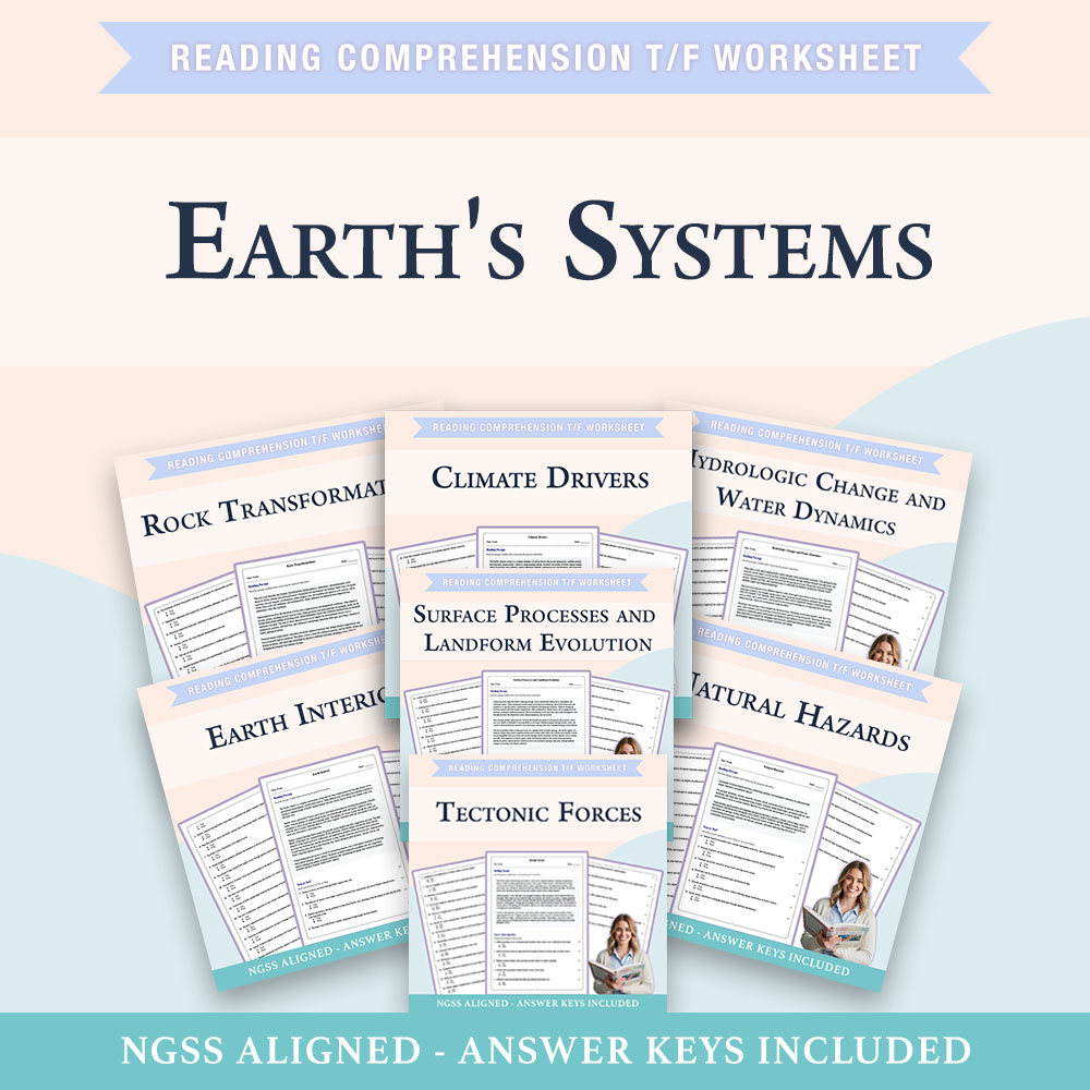 Grade 9 Science | Earth Processes & Landform Evolution Bundle (PDF +Answer Key) — bundle cover