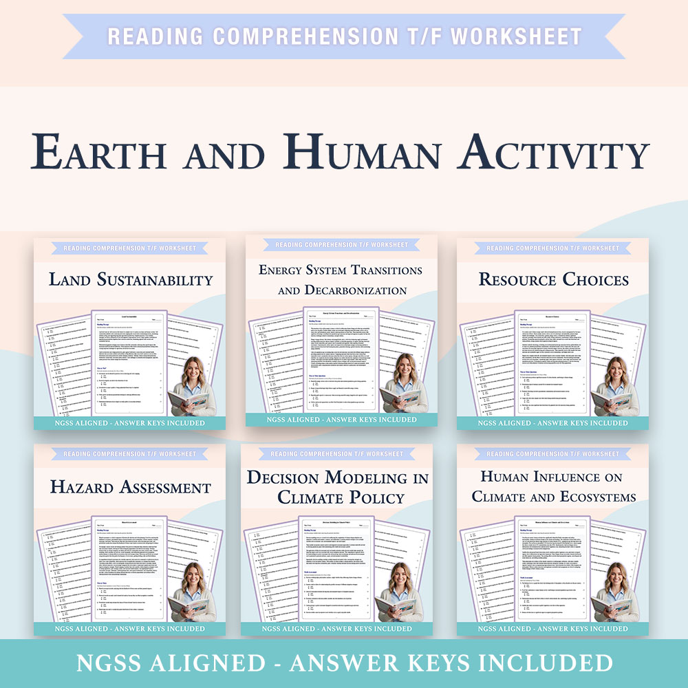 Grade 9 Science|Climate, Sustainability & Energy Transition Bundle(PDF +Answers) — bundle cover