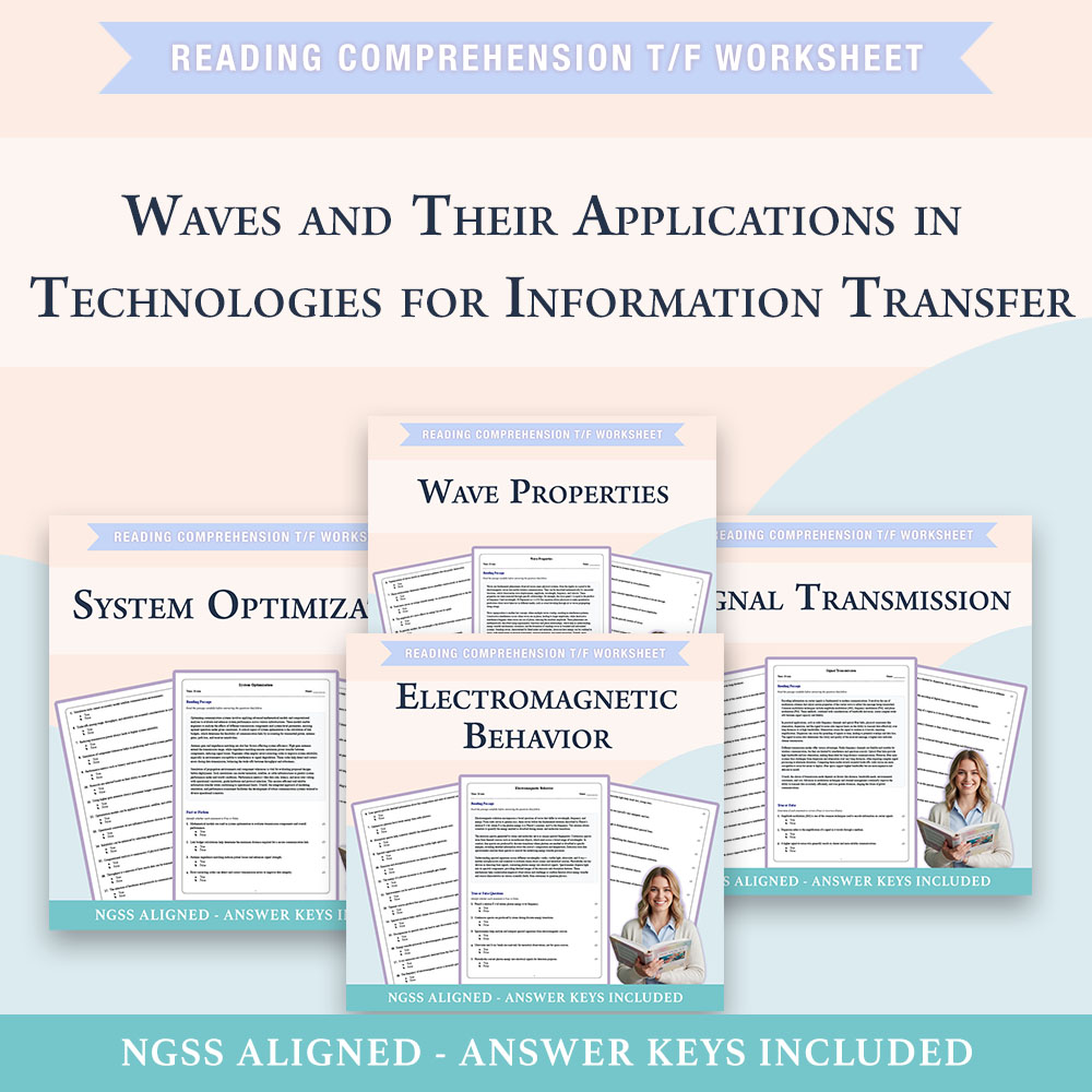 Grade 10 Science | Wave Properties & Electromagnetic Behavior (PDF +Answer Key) — bundle cover