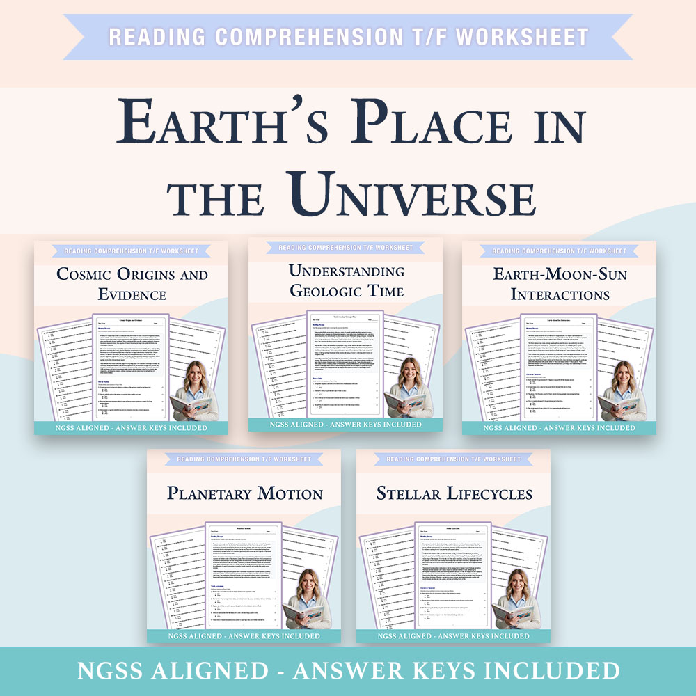 Grade 10 Science |Stellar Lifecycles & Planetary Motion Bundle(PDF + Answer Key) — bundle cover