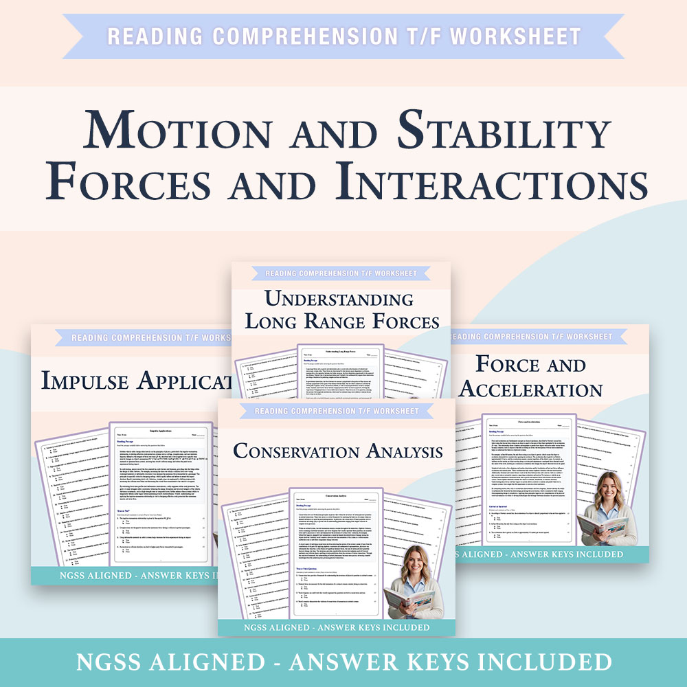 Grade 11 Science | Force & Energy Unit Worksheet Pack (PDF + Answer Key) — bundle cover