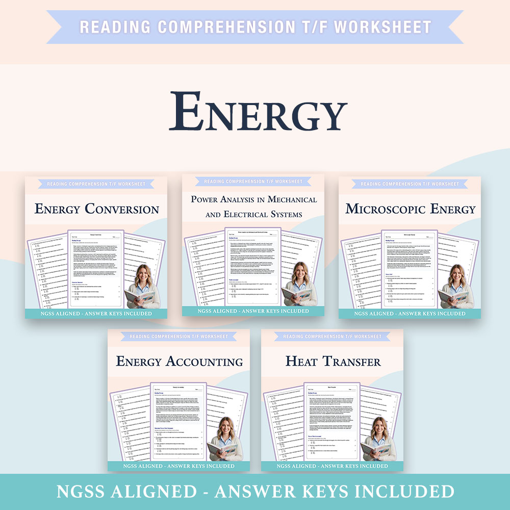 Grade 11 Science | Energy Concepts & Applications Bundle (PDF + Answer Keys) — bundle cover