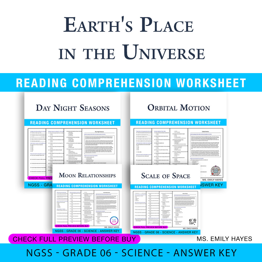 Grade 6 Science Unit Bundle | Space, Moon & Seasons (PDF + Answer Key) — bundle cover