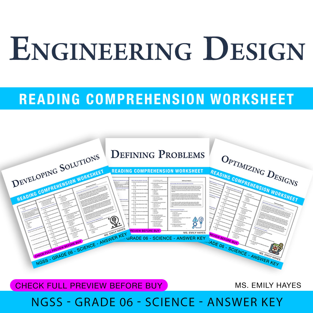 Grade 6 Science | Engineering Design & Problem Solving Bundle (PDF + Answer Key) — bundle cover