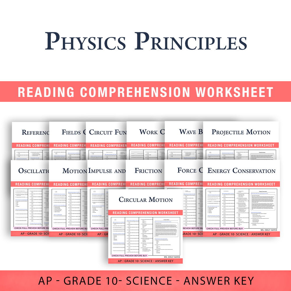 Grade 10 Science AP | Physics & Energy Concepts (PDF+ Answer Key) — bundle cover