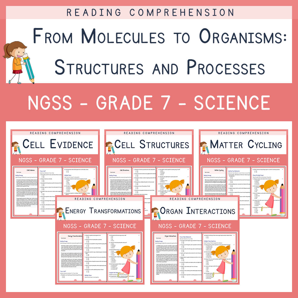 Grade 7 Science Unit Bundle | Cell Structures, Matter & Energy Transformations (NGSS) — bundle cover