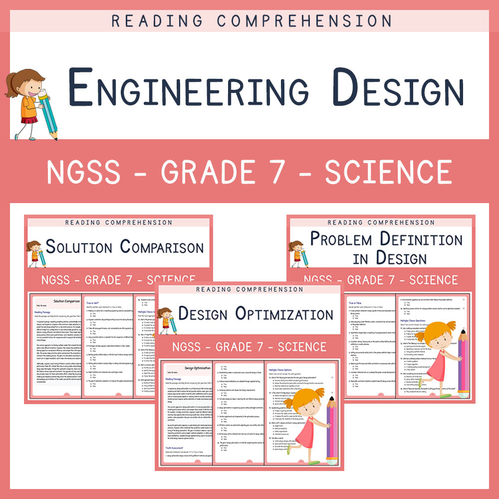 Grade 7 Science | Engineering Design Unit Worksheet Bundle (NGSS-Aligned) — bundle cover