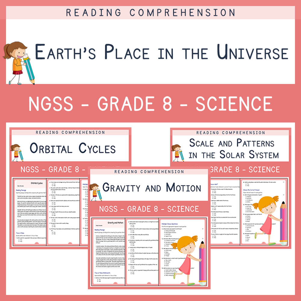 Grade 8 Science Unit | Solar System, Orbital Cycles & Gravity Worksheets (PDF) — bundle cover