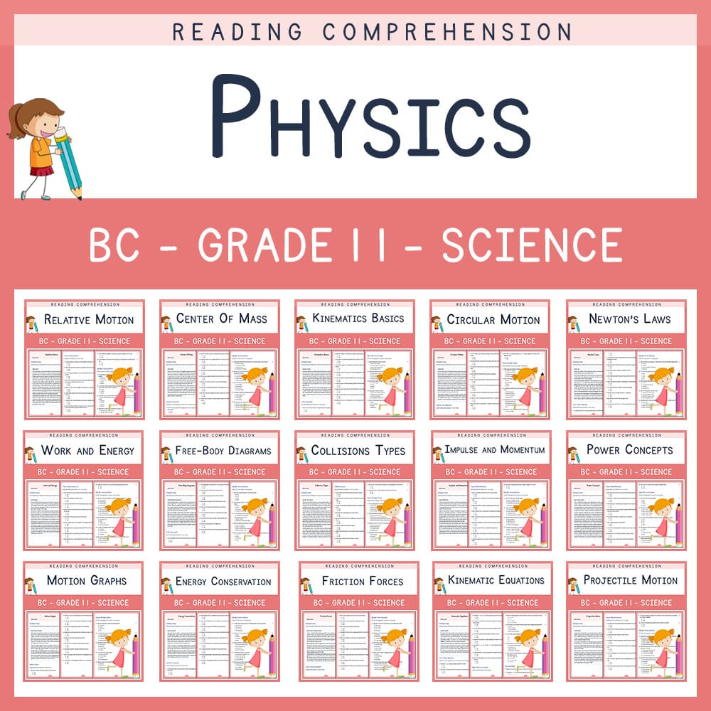 Grade 11 Science | Physics Custom Bundle | BC-Aligned Worksheet Set — bundle cover