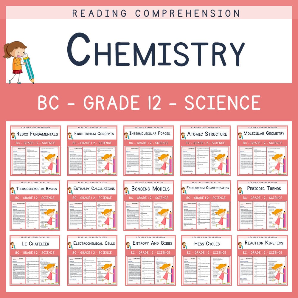 Grade 12 Science | Chemistry Custom Bundle Worksheets | BC-Aligned — bundle cover