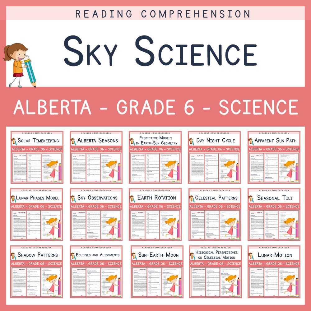 Grade 6 Science | Sky Science Custom Bundle | Alberta Framework Worksheets — bundle cover