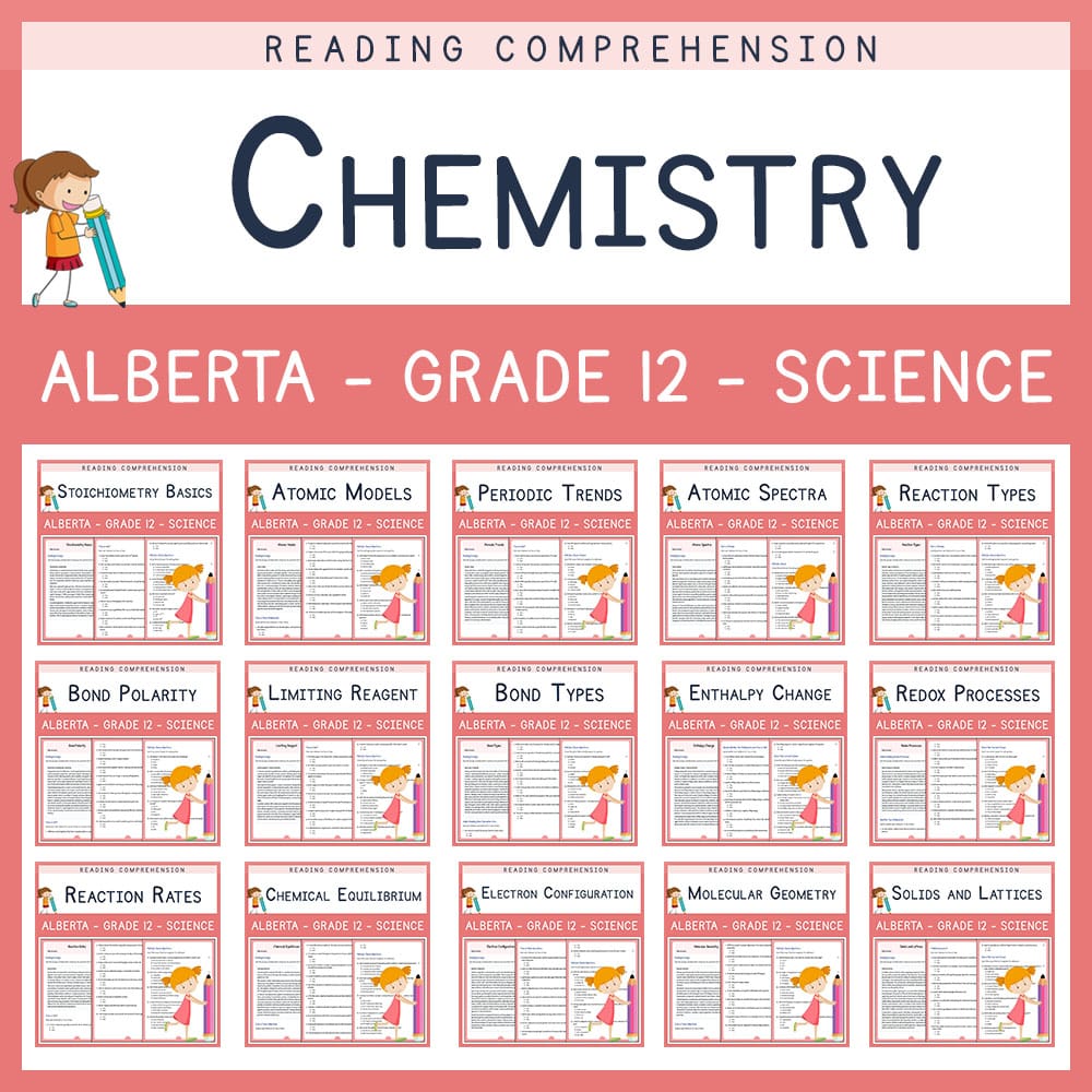Grade 12 Science | Chemistry Science Unit Bundle | Alberta Curriculum Framework — bundle cover