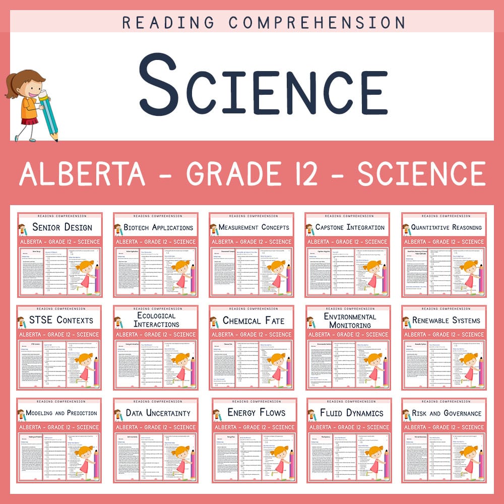 Grade 12 Science | Science Custom Bundle | Alberta Standards Worksheets — bundle cover