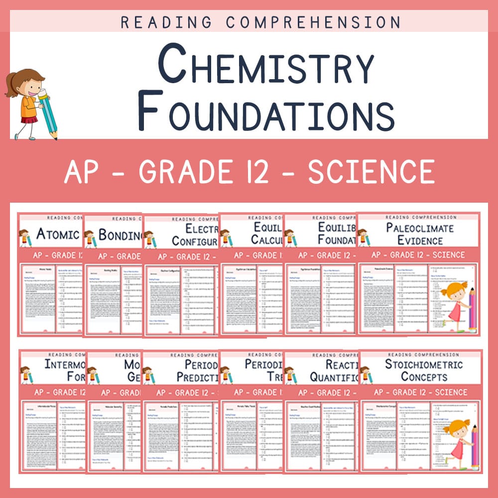 Grade 12 Science | Chemistry Foundations Unit Bundle | Advanced Placement (AP) — bundle cover
