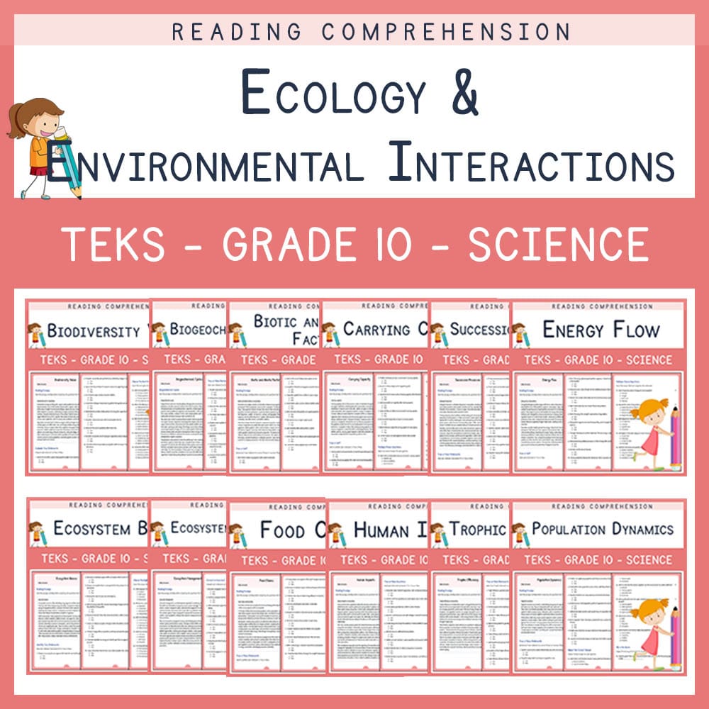 Grade 10 Science | Genetics, Cellular Systems & Ecosystems Lesson Bundle | TEKS — bundle cover