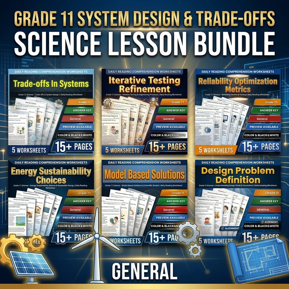 Grade 11 System Design & Trade-offs Science Lesson Bundle | General — bundle cover