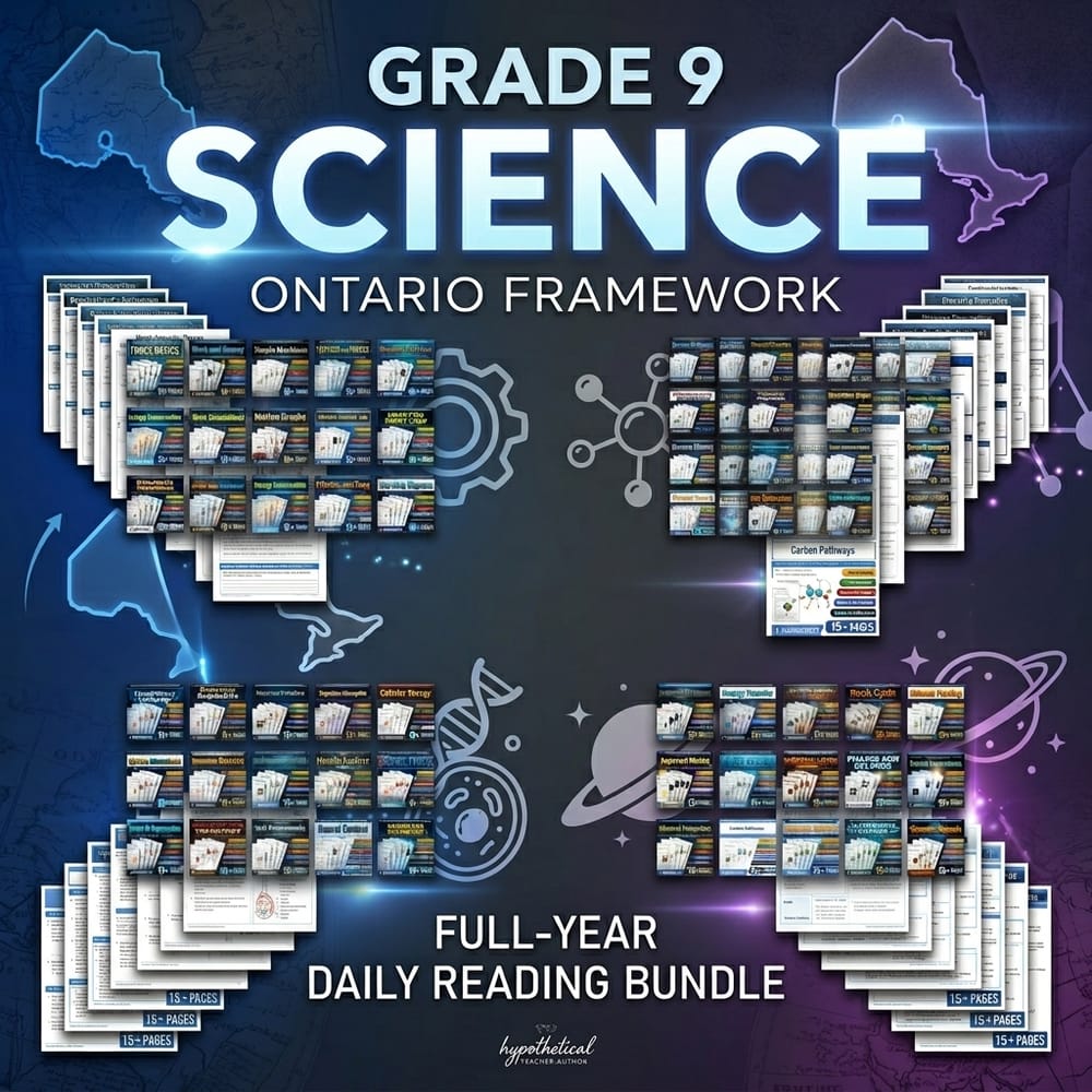 Grade 9 Science Daily Reading Full-Year Bundle – Ontario Framework — bundle cover