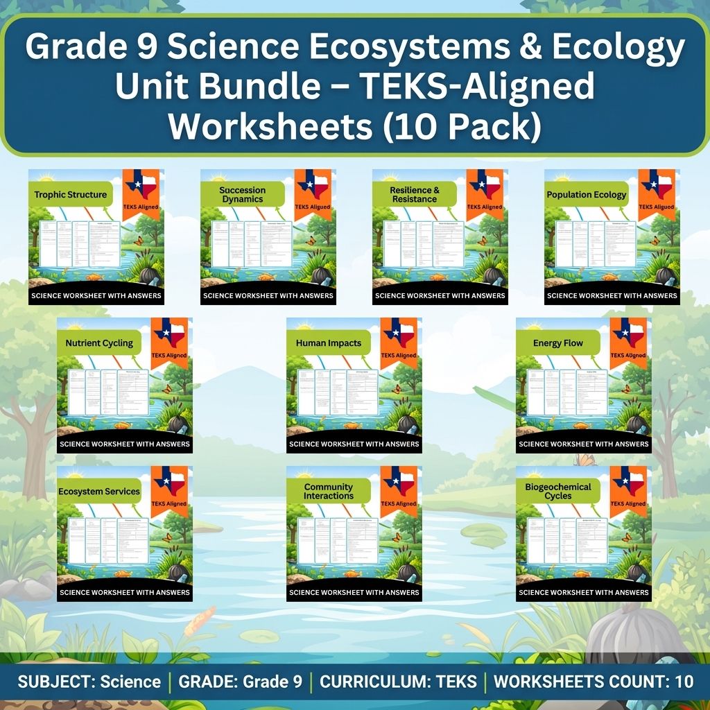 Grade 9 Science UNIT Bundle | Ecosystems & Biogeochemical Cycles TEKS-Aligned — bundle cover