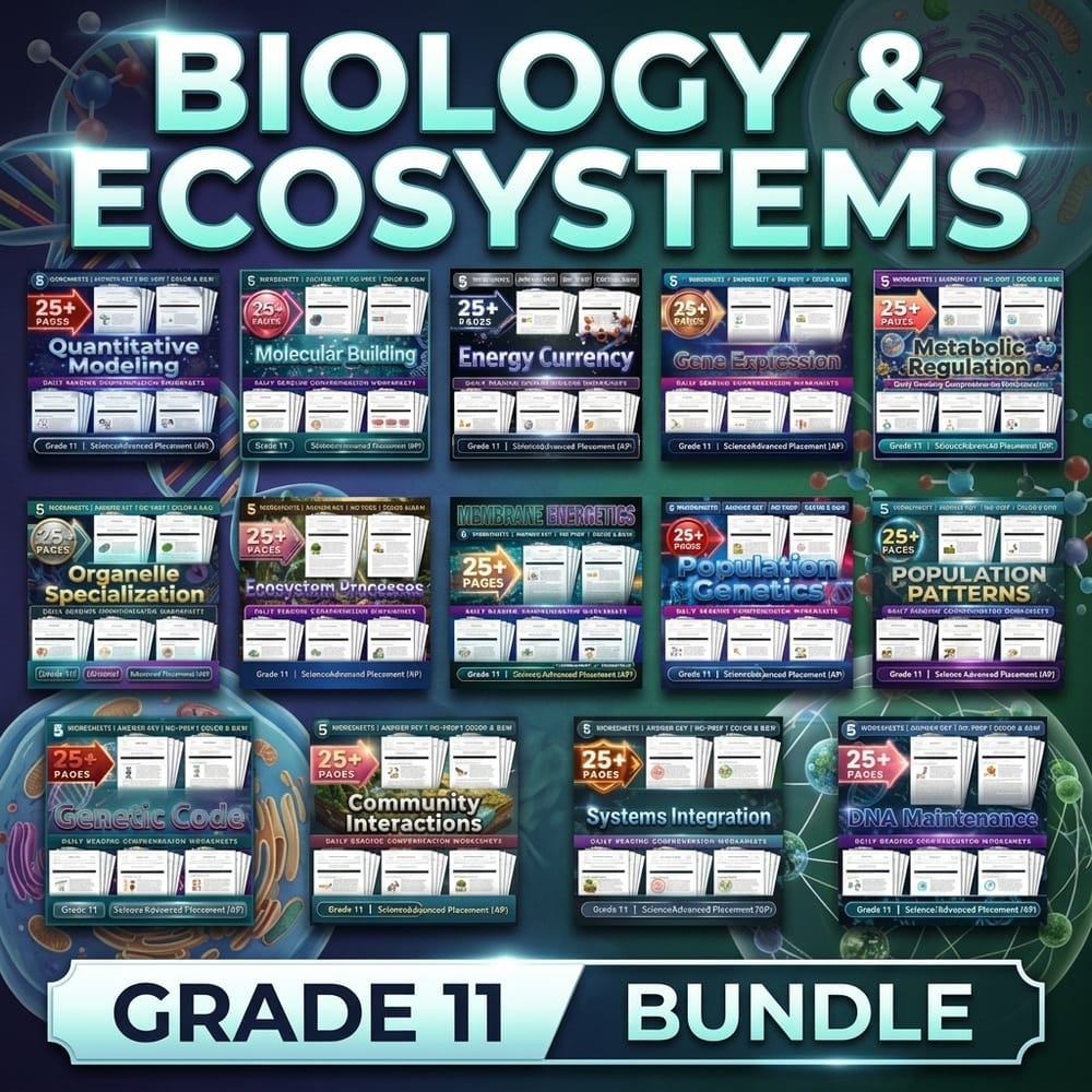 Biology and Ecosystems Lesson Bundle | Grade 11 Science AP — bundle cover