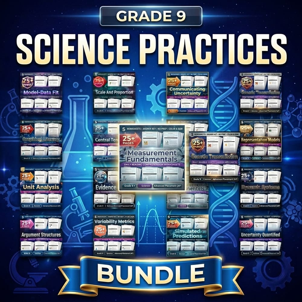 Science Practices Lesson Bundle – Grade 9 Science, Advanced Placement Reading — bundle cover