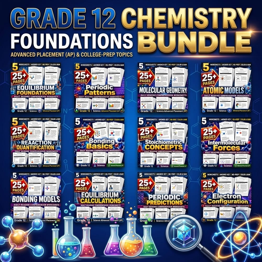 Chemistry Foundations Lesson Bundle | Grade 12 Science AP — bundle cover