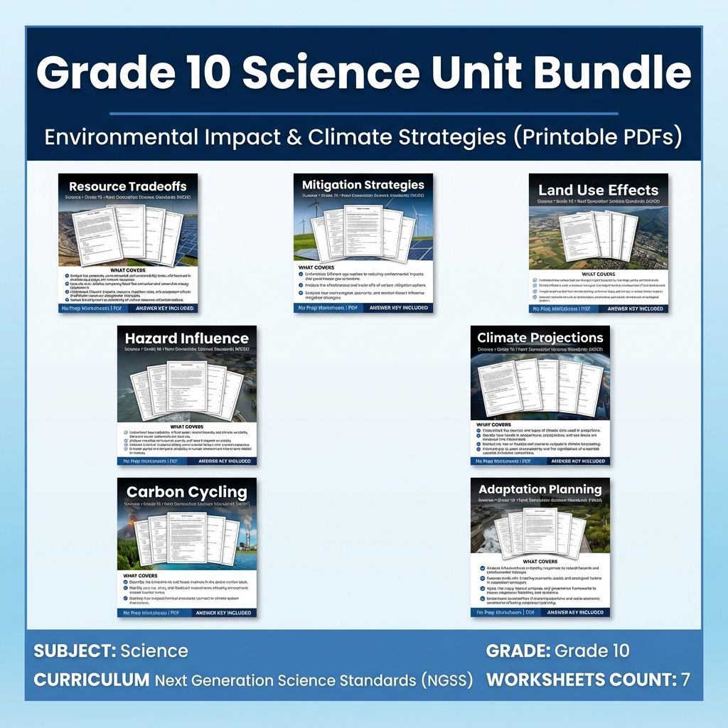 Grade 10 Science Unit Bundle | Environmental Impact & Climate Strategies — bundle cover