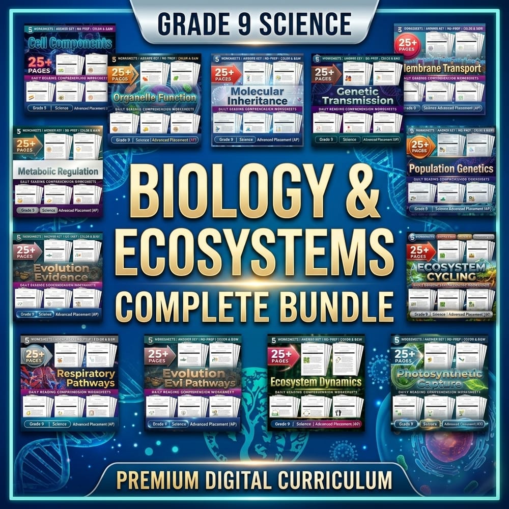 Biology and Ecosystems Lesson Bundle – Grade 9 Science AP Daily Reading — bundle cover