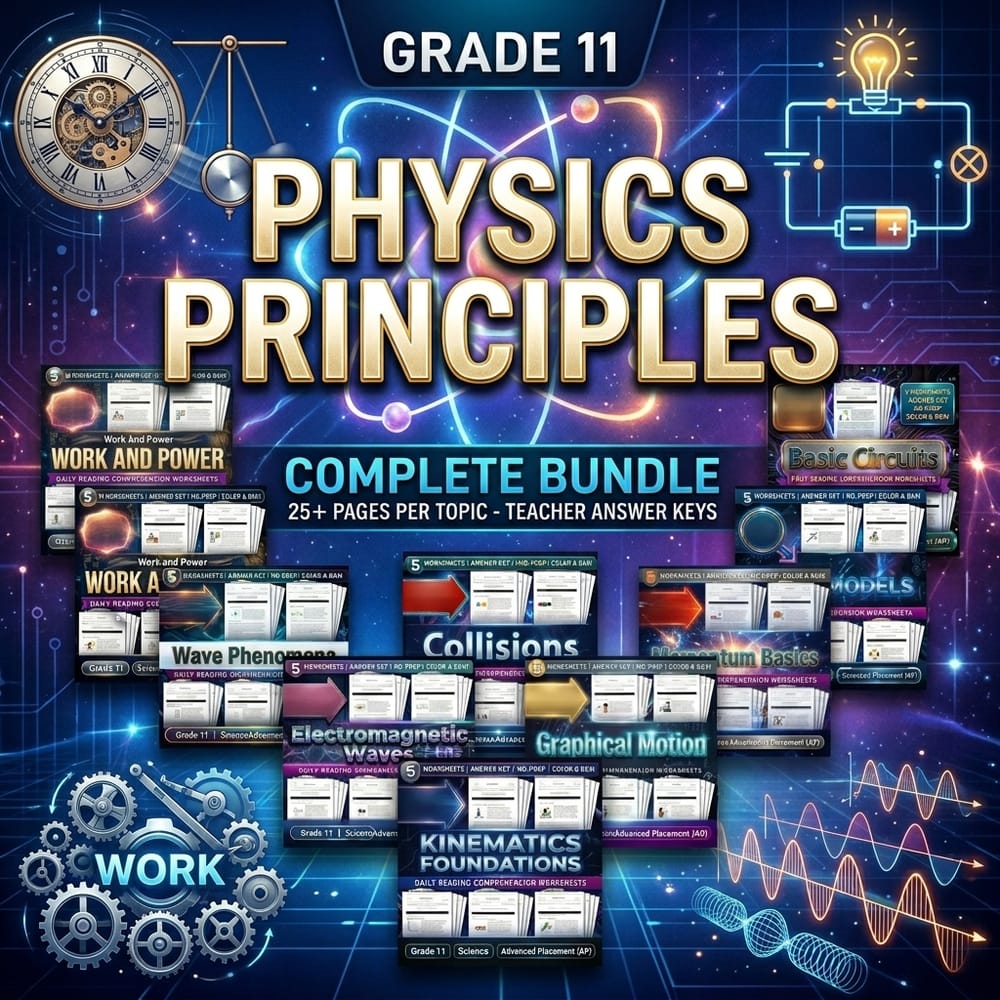 Physics Principles Lesson Bundle – Grade 11 Science (AP) — bundle cover