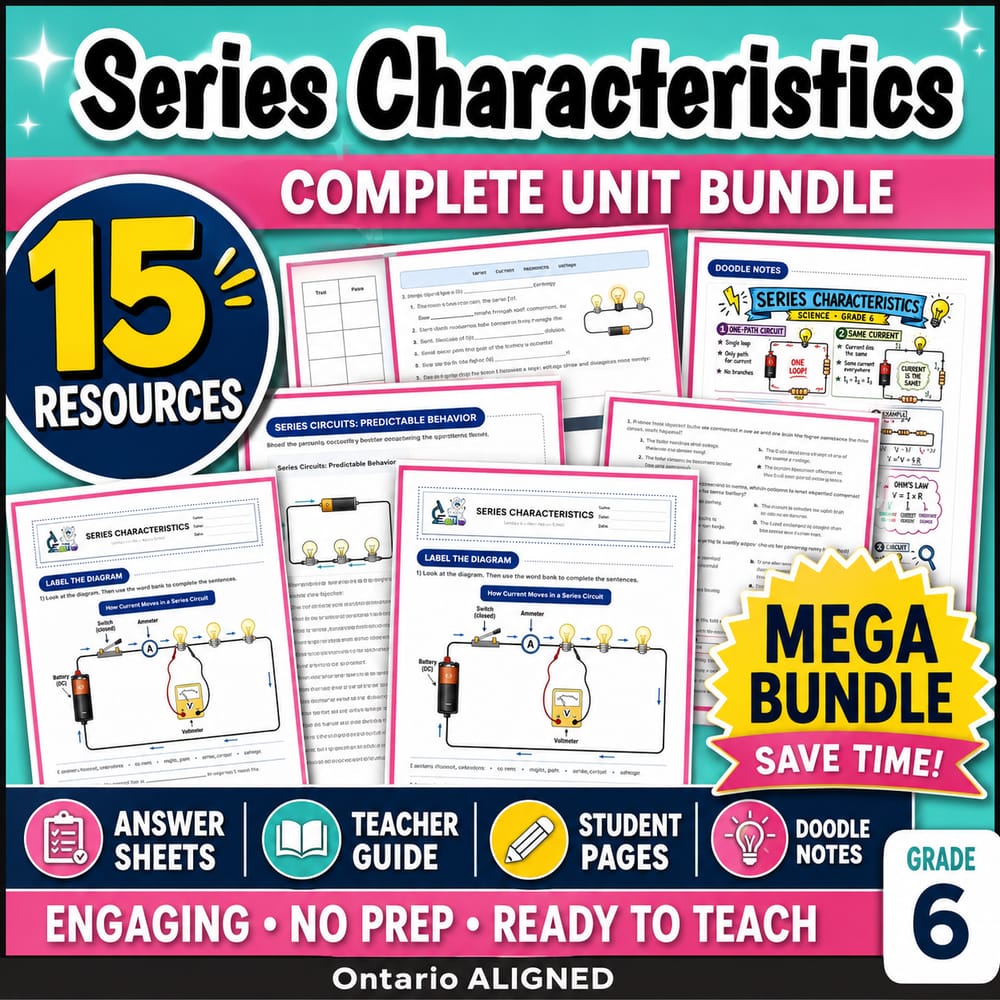 Grade 6 Science Circuits & Electricity Lesson Bundle | Ontario — bundle cover