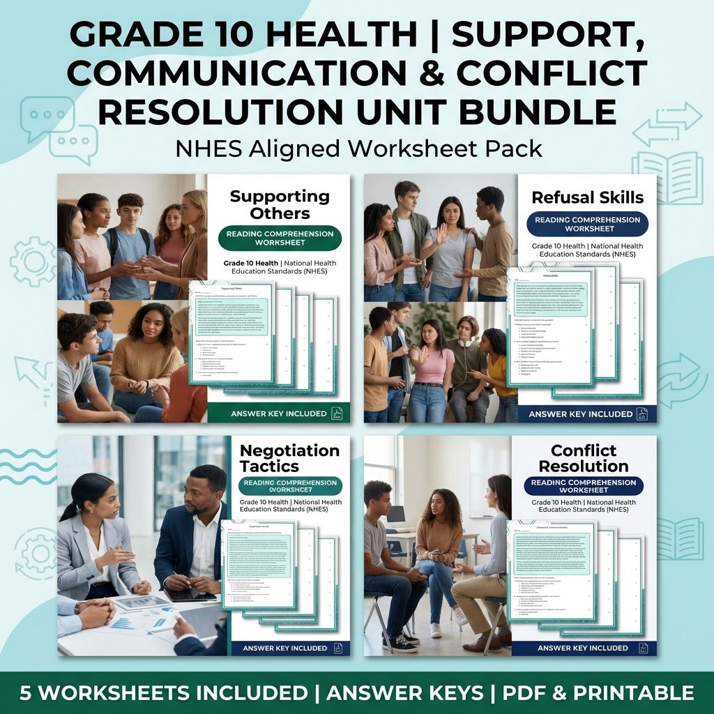 Grade 10 Health | Interpersonal Communication Skills Unit Bundle (NHES Aligned) — bundle cover