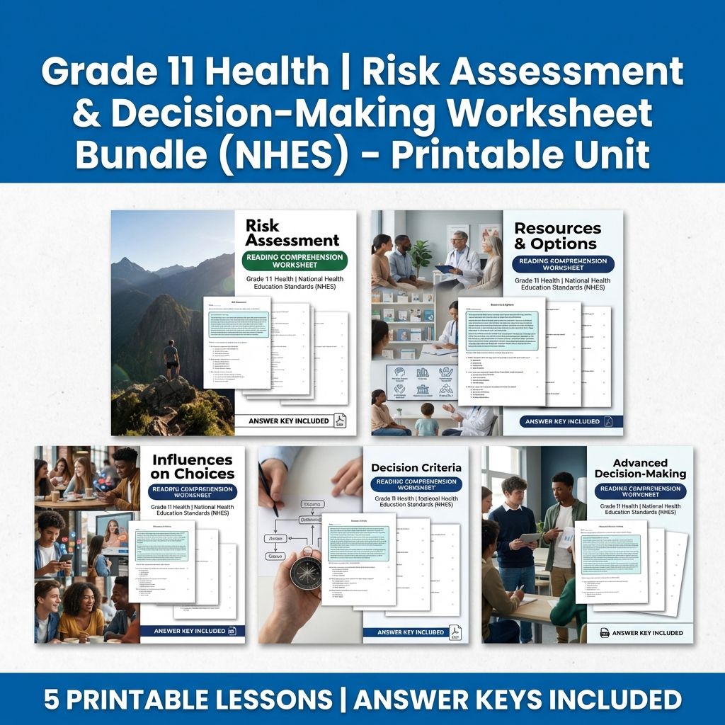 Grade 11 Health Decision-Making Skills Unit Bundle | NHES Standards — bundle cover