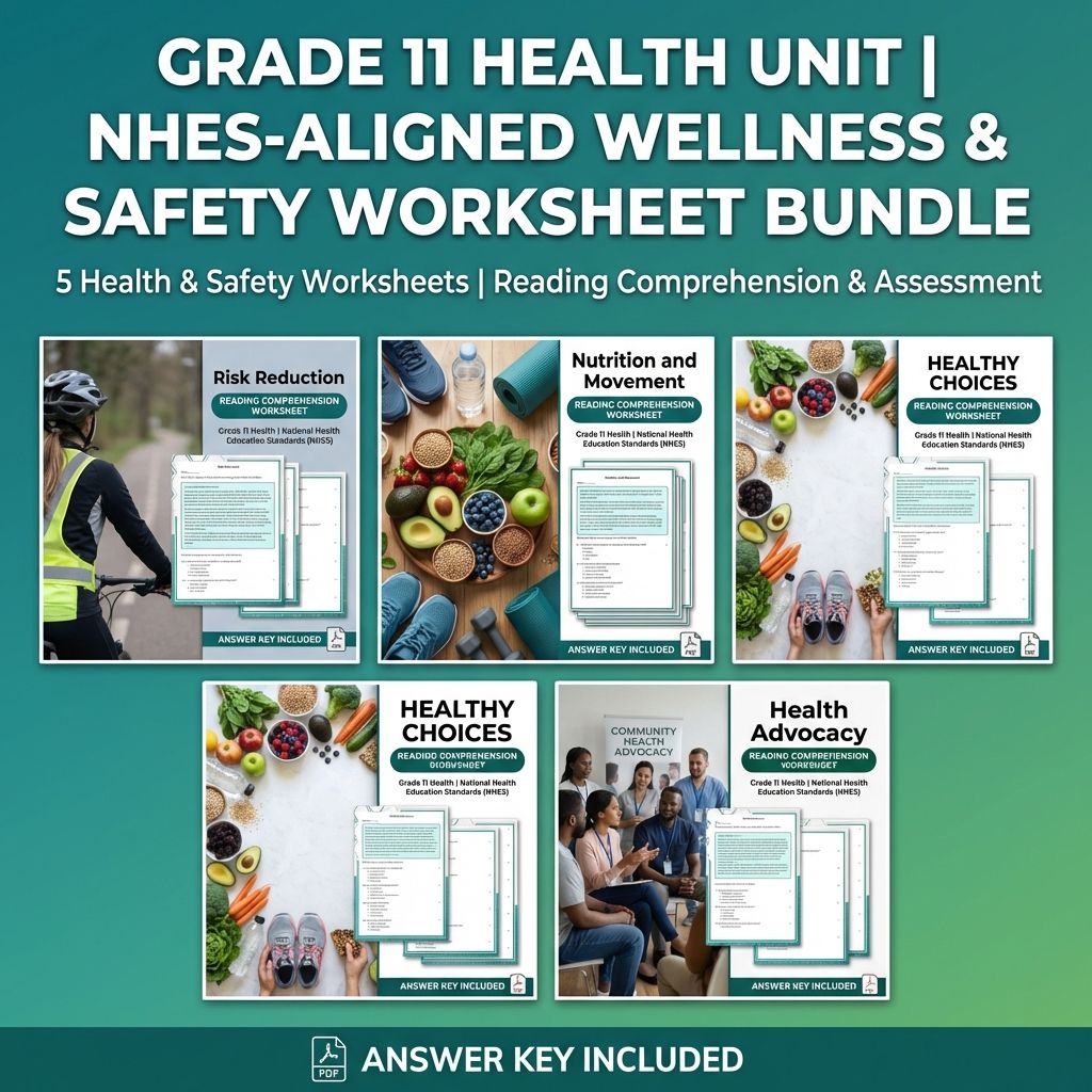 Grade 11 Health Unit | Health Enhancing Practices & Behaviors NHES Bundle  — bundle cover