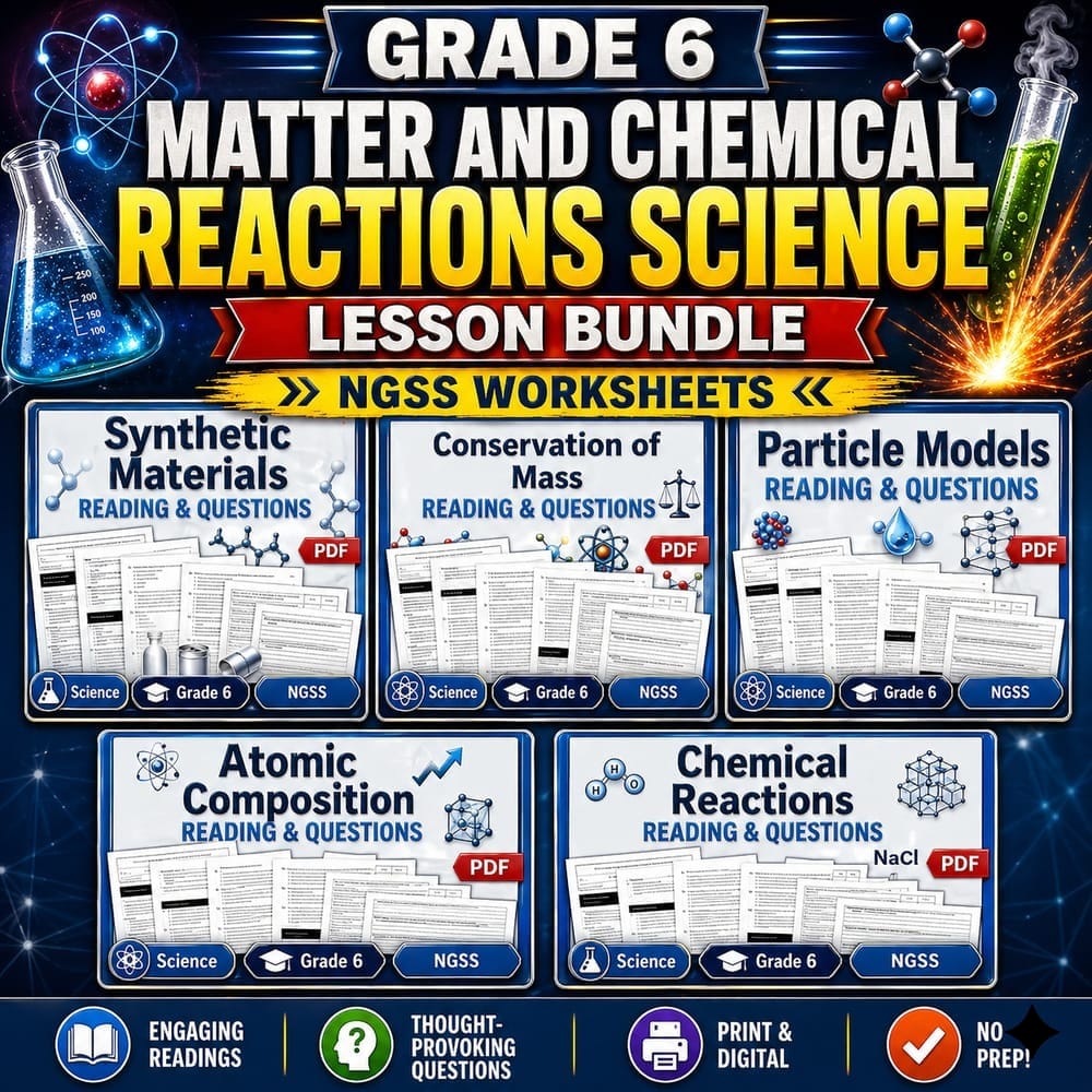 Grade 6 Evolution Evidence and Natural Selection Science Lesson Bundle NGSS — bundle cover