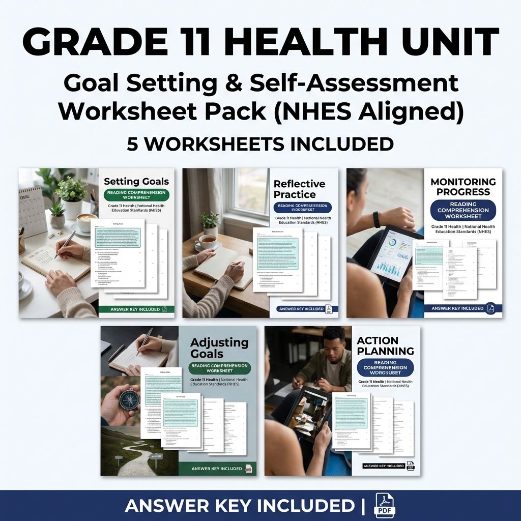 Grade 11 Health Goal-Setting Skills UNIT Bundle – NHES Standards — bundle cover