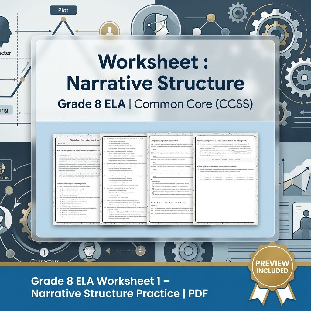 Grade 8 Clarity, Evidence & Argument Writing ELA Full-Year Bundle CCSS — included worksheet 2