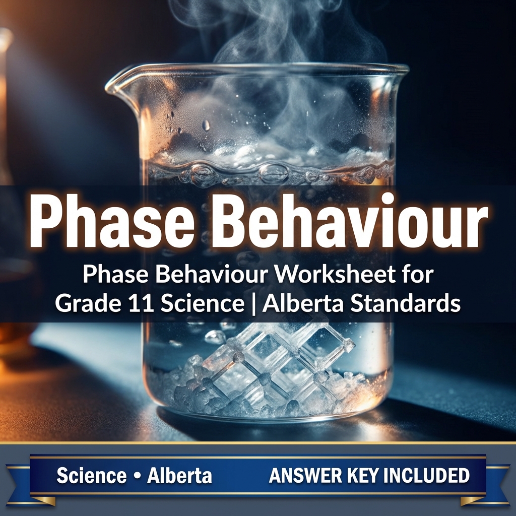 Phase Behaviour Worksheet for Grade 11 Science | Alberta Standards