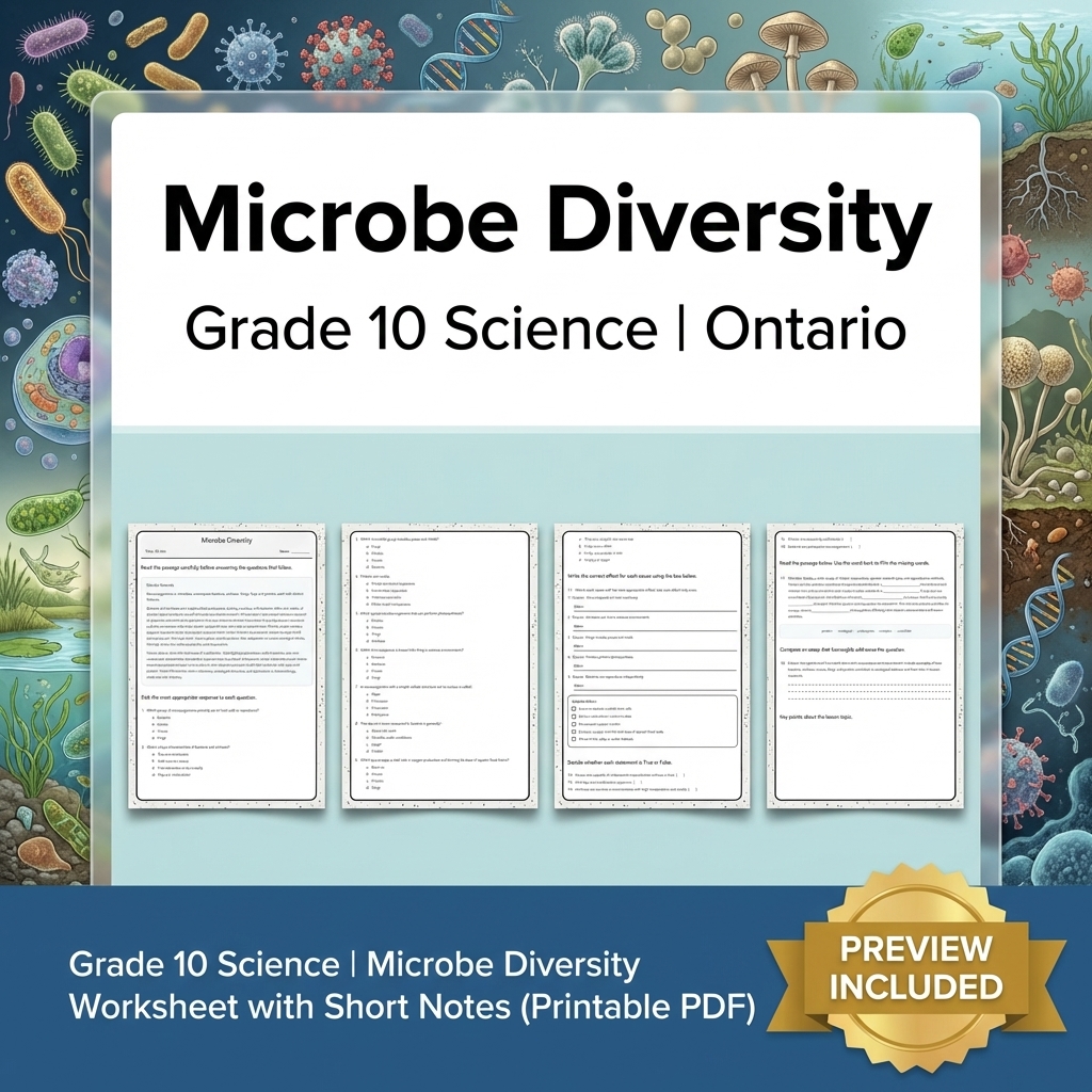 Grade 10 Science Lesson Group Bundle | Ontario Curriculum — included worksheet 1