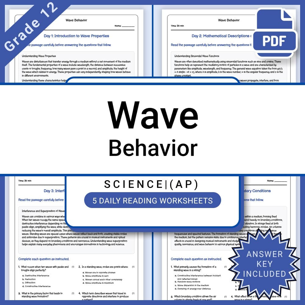 Grade 12 Physics Principles Lesson Bundle – AP Science Curriculum — included worksheet 2