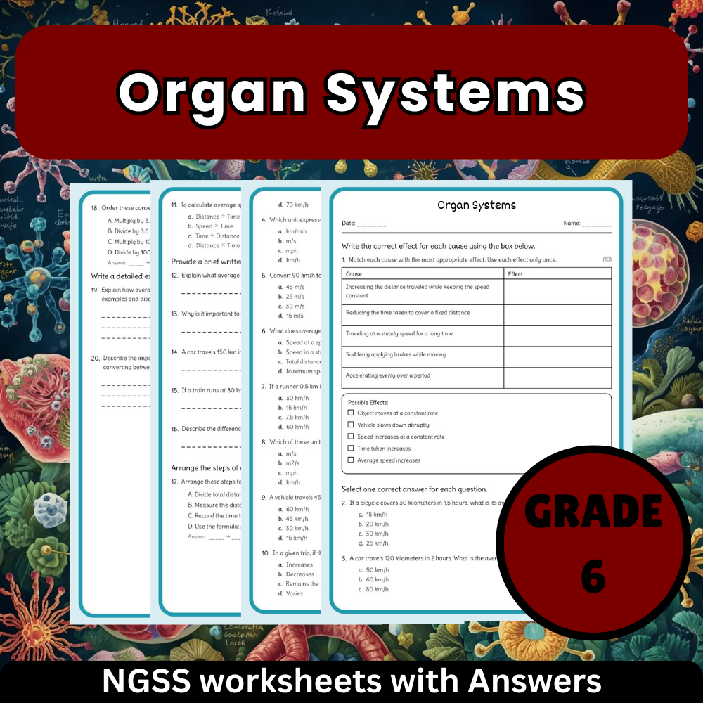 Grade 6 Science Worksheets Bundle- Resources for Earth, Space & Life - NGSS — included worksheet 2