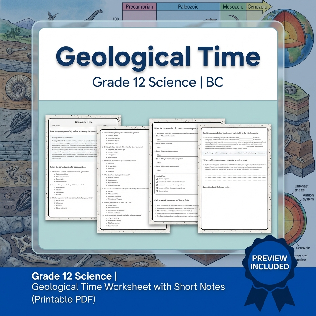 Grade 12 Science Full Year Bundle | Thermochemistry, Earth Systems, Genetics — included worksheet 1