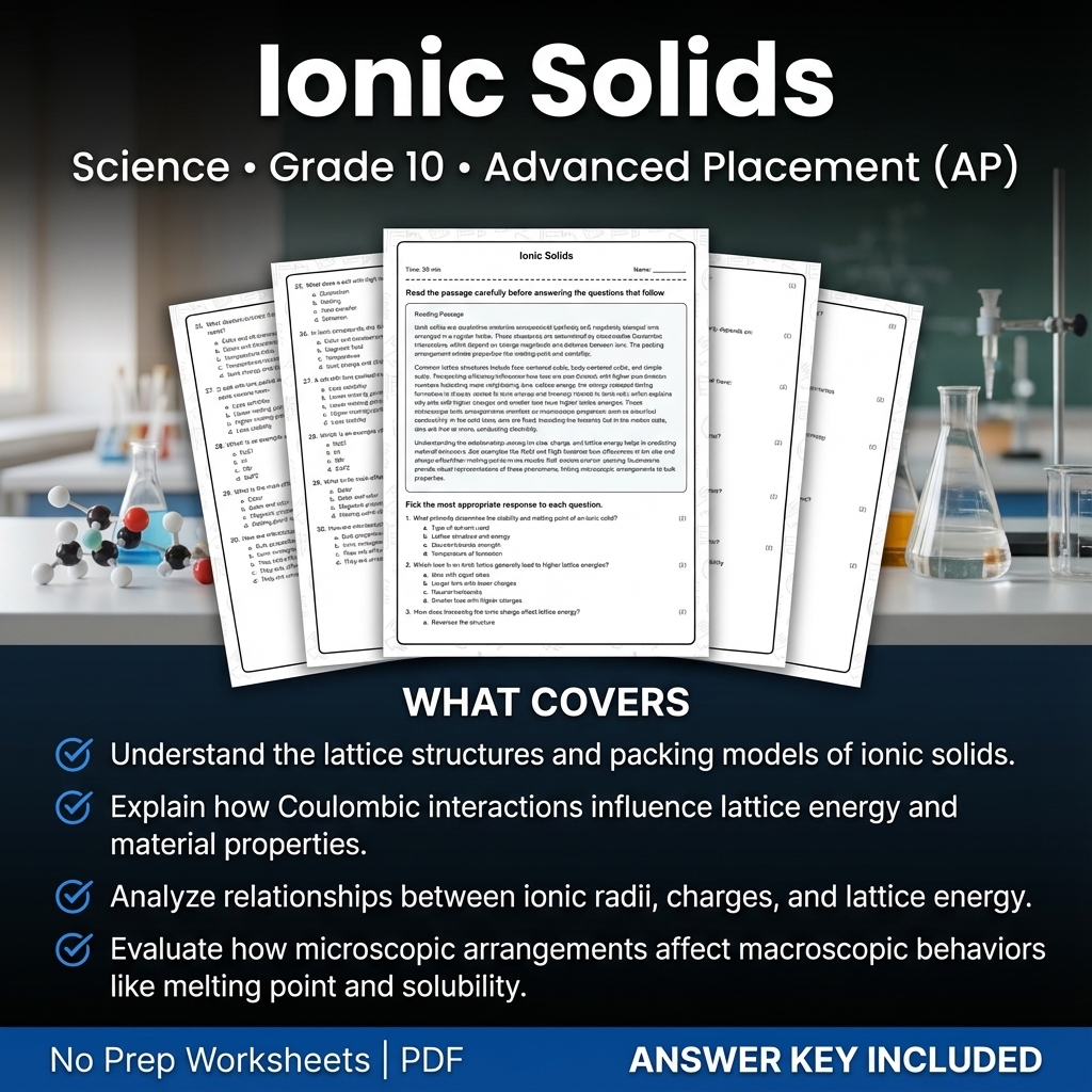 Grade 10 Science Worksheet Bundle – Physics, Biology & Earth Science PDF — included worksheet 1