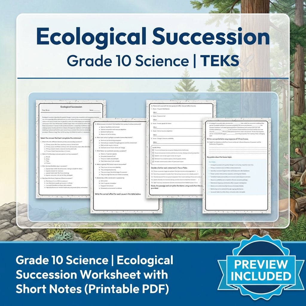Grade 10 Science Worksheet Bundle – Genetics, Cell Biology & Ecology (PDF) — included worksheet 1