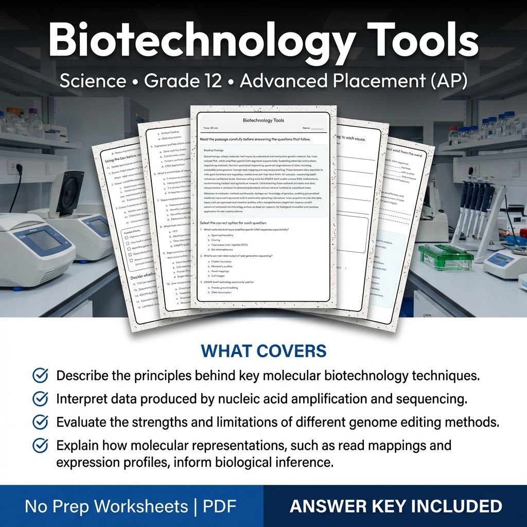 Grade 12 Science Unit Worksheet Bundle – Cell Biology, Genetics & Ecology — included worksheet 1