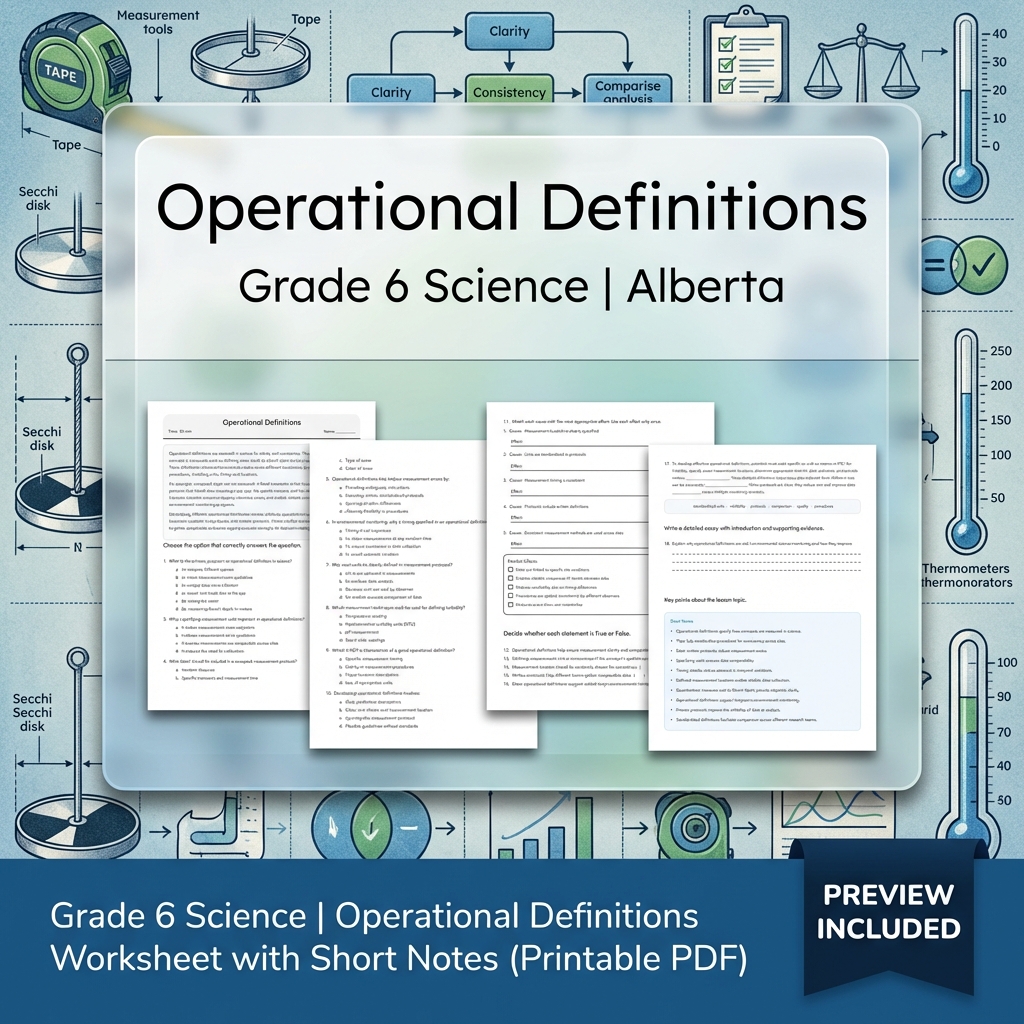 Grade 6 Science Alberta | 60-Worksheet Comprehensive Science Bundle  — included worksheet 6