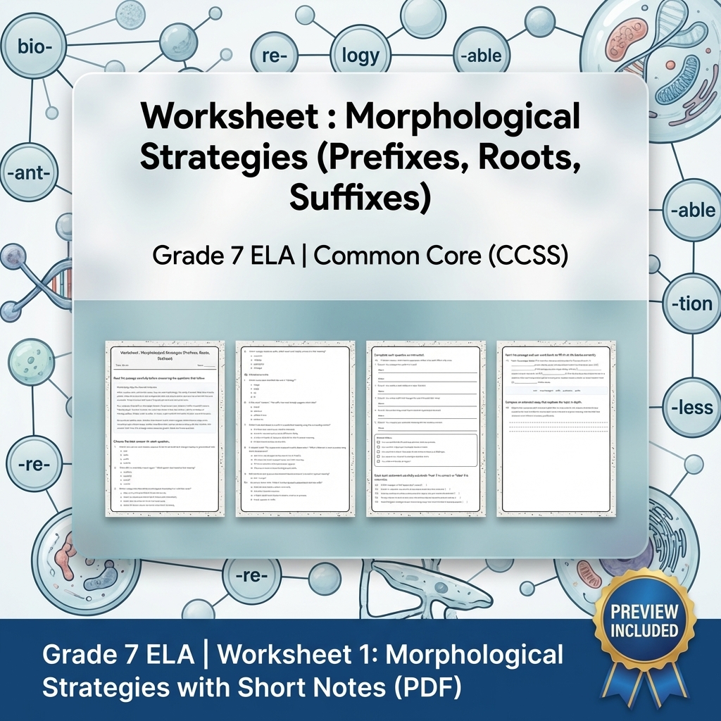 Grade 7 Writing Routinely ELA Full-Year Bundle – Common Core (CCSS) — included worksheet 2