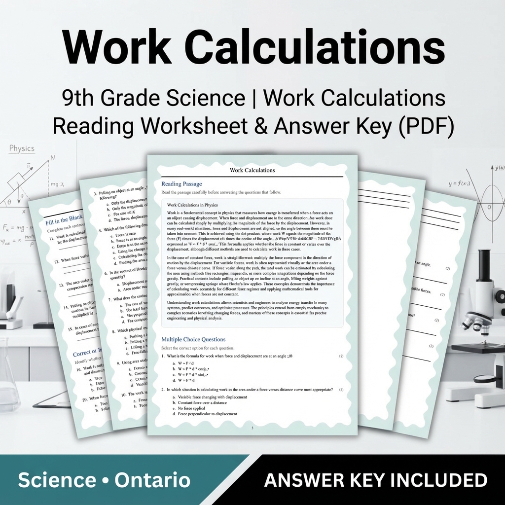 Grade 9 Science Bundle – Comprehensive NGSS-aligned Activities & Answer Keys — included worksheet 3