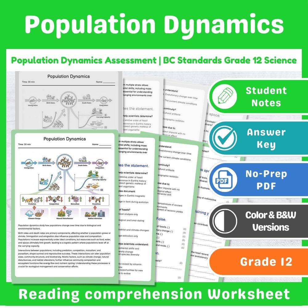 Grade 12 Science Mini Bundle – Genetics & Evolution Assessment Pack — included worksheet 2