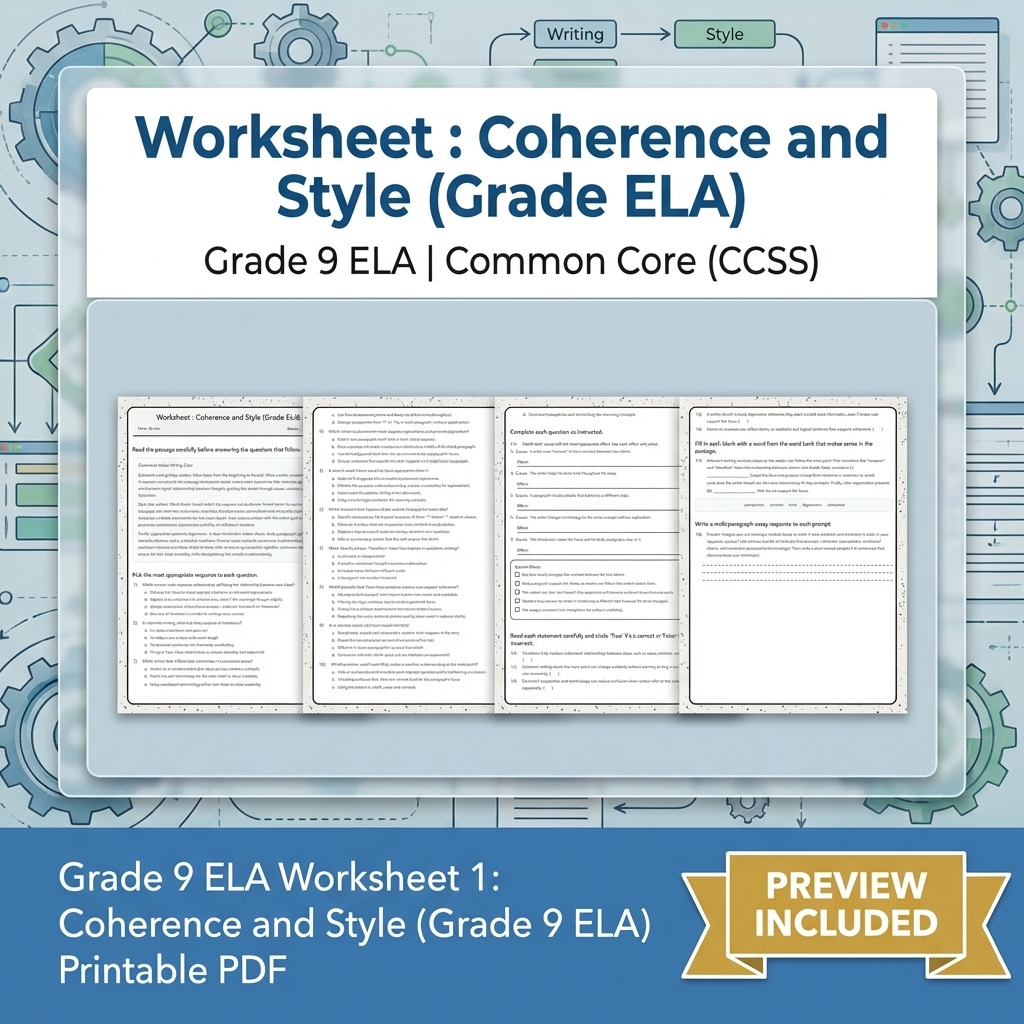Grade 9 ELA Text Evidence, Argument, and Language Full-Year Bundle CCSS — included worksheet 1